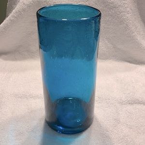 Teal Blue Vase with beautiful design.
